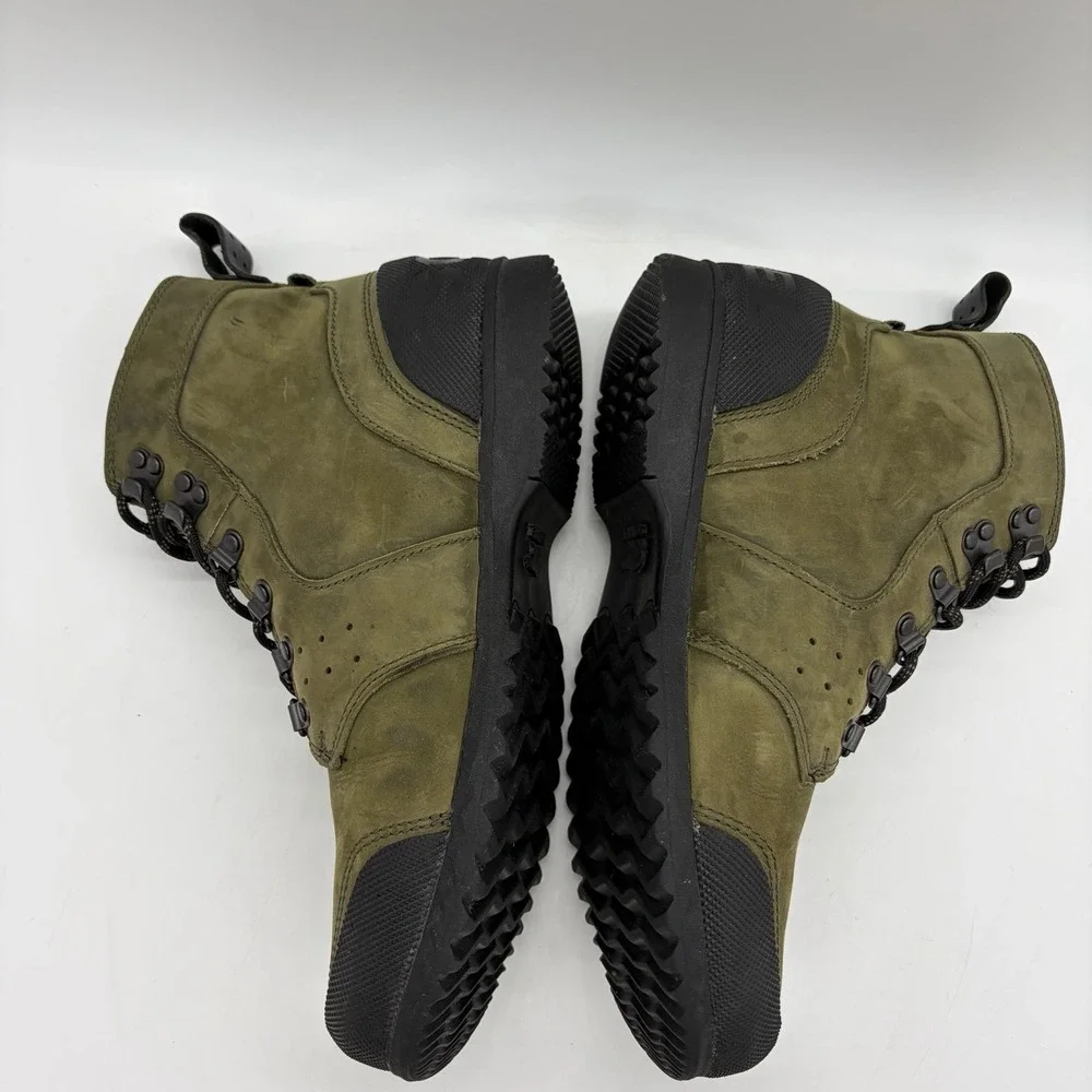 Sorel Mens 10 Boots Ankeny Mid Ankle Hiker Army Green NM2100-383 Waterproof